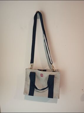 MLB St. Louis Cardinals x Shane Co. Canvas Mini Tote Crossbody Bag Navy Blue